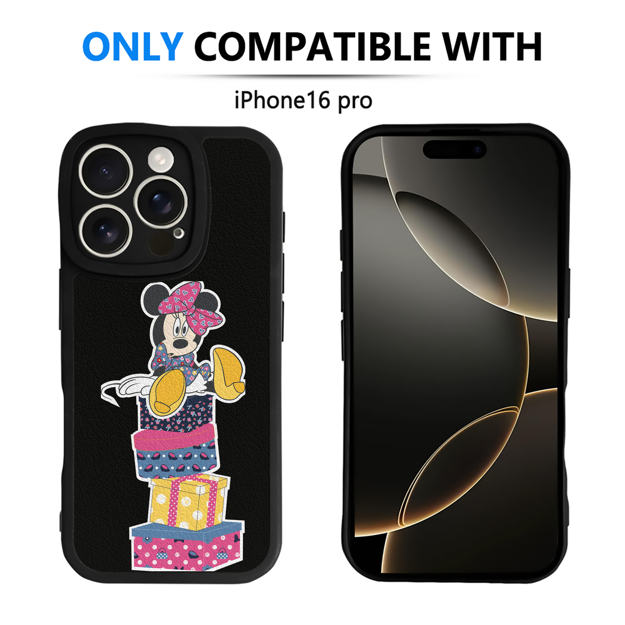 （画像用） ミッキーマウス Mickey Mouse 【iPhone 16シリーズ対応】シリコンスマホケース（レザー調） 材質：シリコン